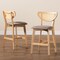 Baxton Studio Dannell Mid-Century Modern Grey Fabric and Natural Oak Finished Wood 2-Piece Counter Stool Set 235-2PC-13306-ZORO - alternate 8